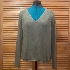 Military green Long sleeve knit sweater